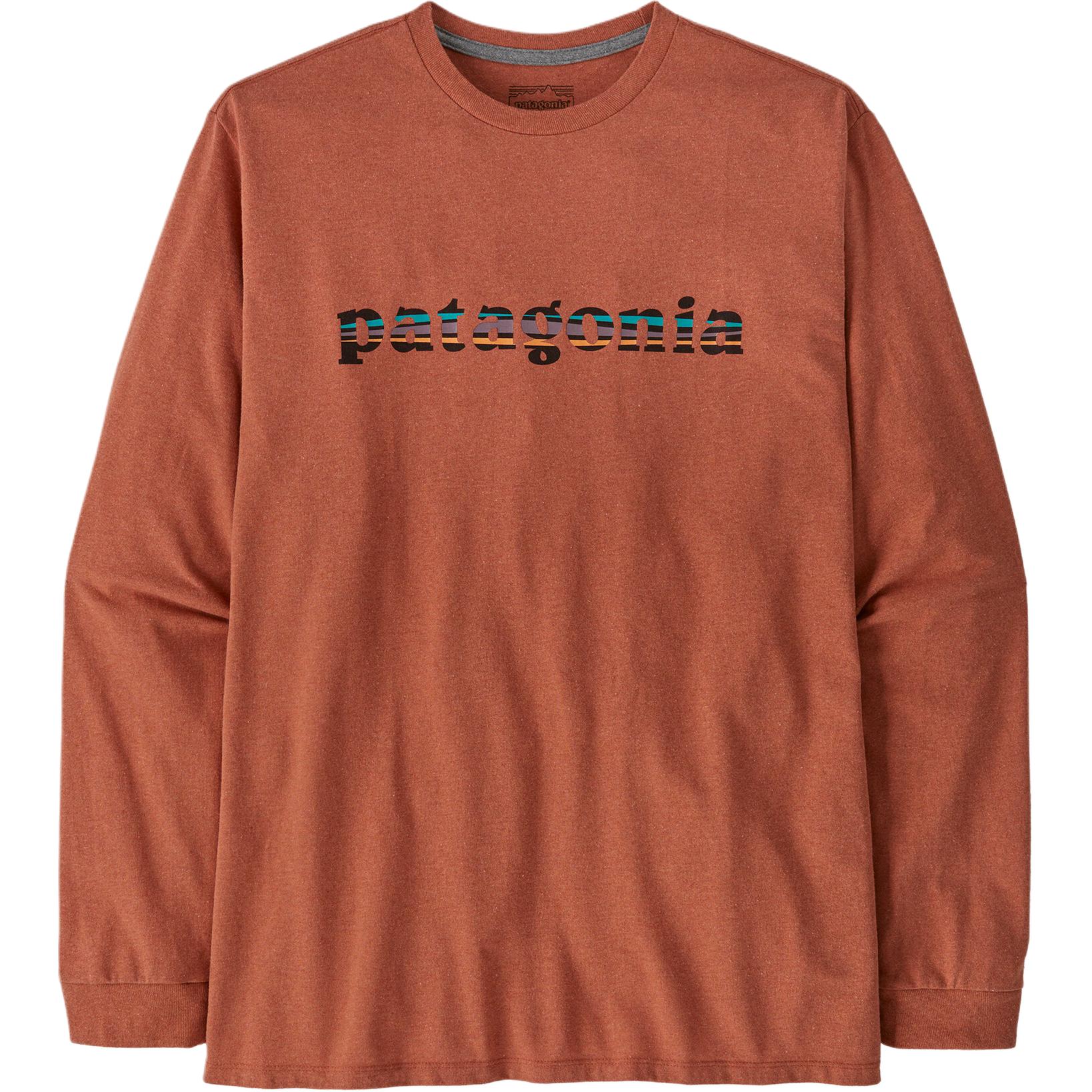 Длинный рукав '73 Текстовый логотип Ответственность Футболка Мужская Patagonia, Береза Белый/BCW — фото 3