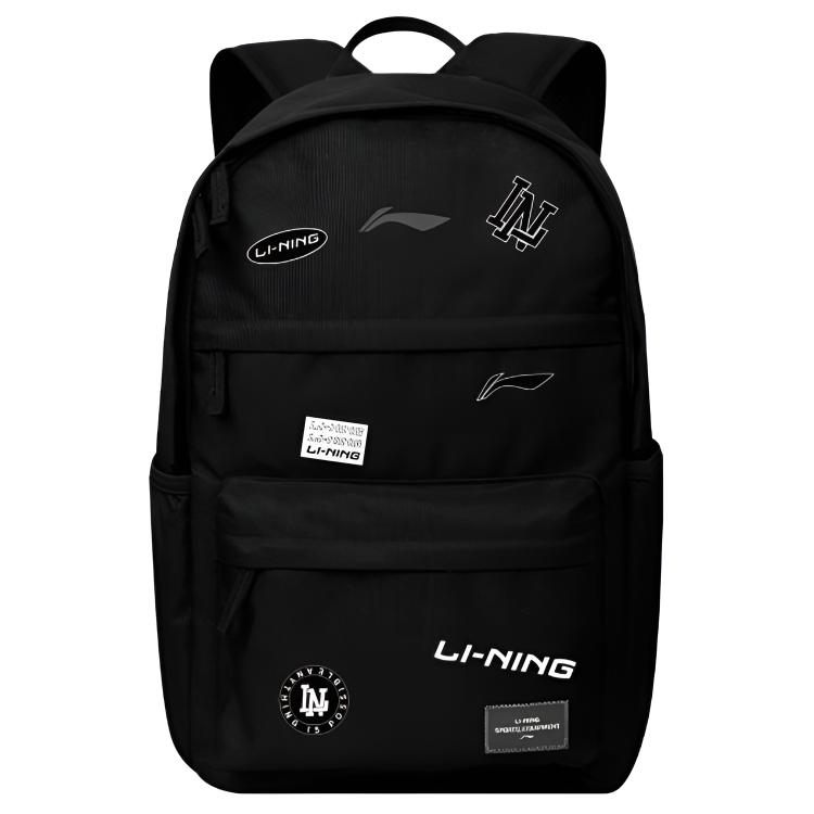 

LINING Полиэстеровый рюкзак обычный унисекс черный, Black (Multi-Label LINING 2)