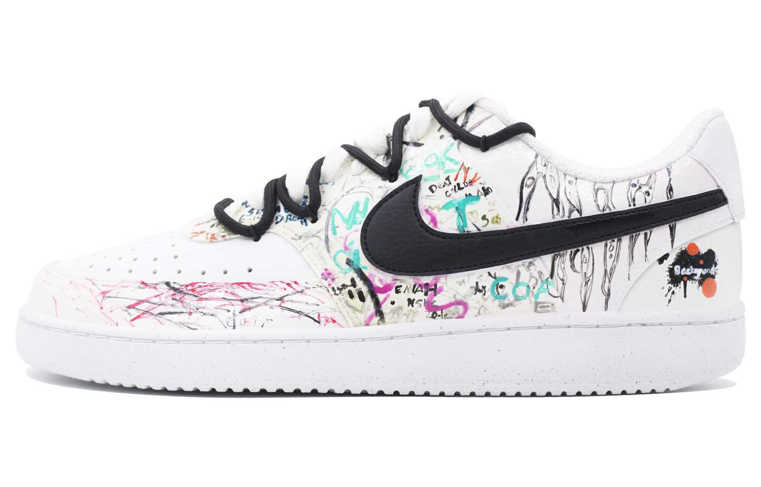 

Кроссовки Nike Court Vision Low Skateboarding Shoes Women's Low-top Black/white, черный