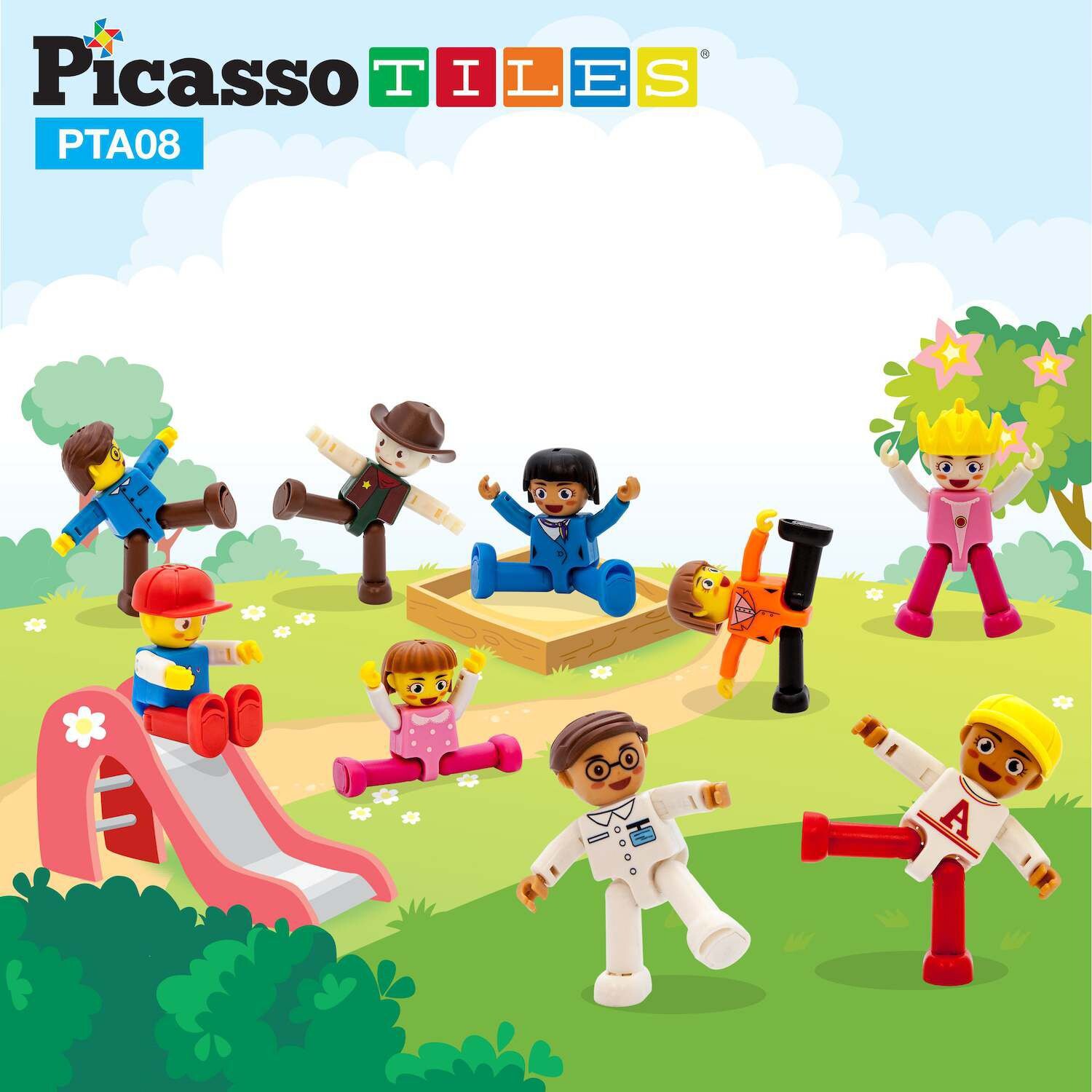 

Набор из 16 магнитных фигурок персонажей Picassotiles