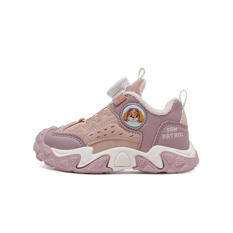 

Детские кроссовки Kids' Synthetic Leather Slip Resistant, Abrasion Resistant, Thermal Low top PAW PATROL, розовый skye