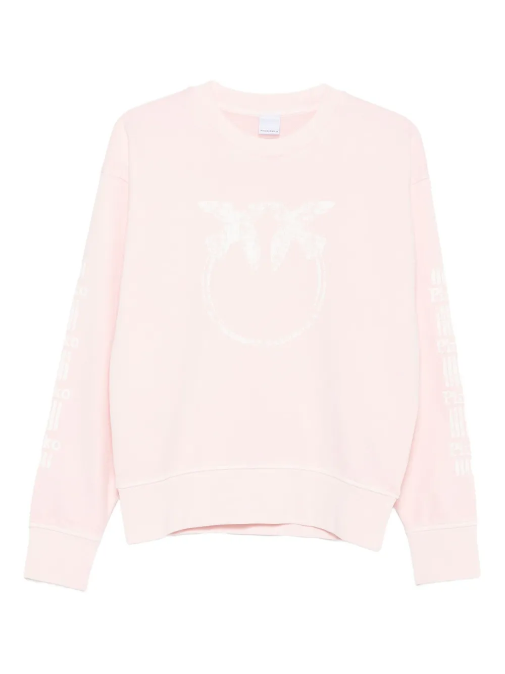 

Хлопковая толстовка с вышитым логотипом PINKO, розовый