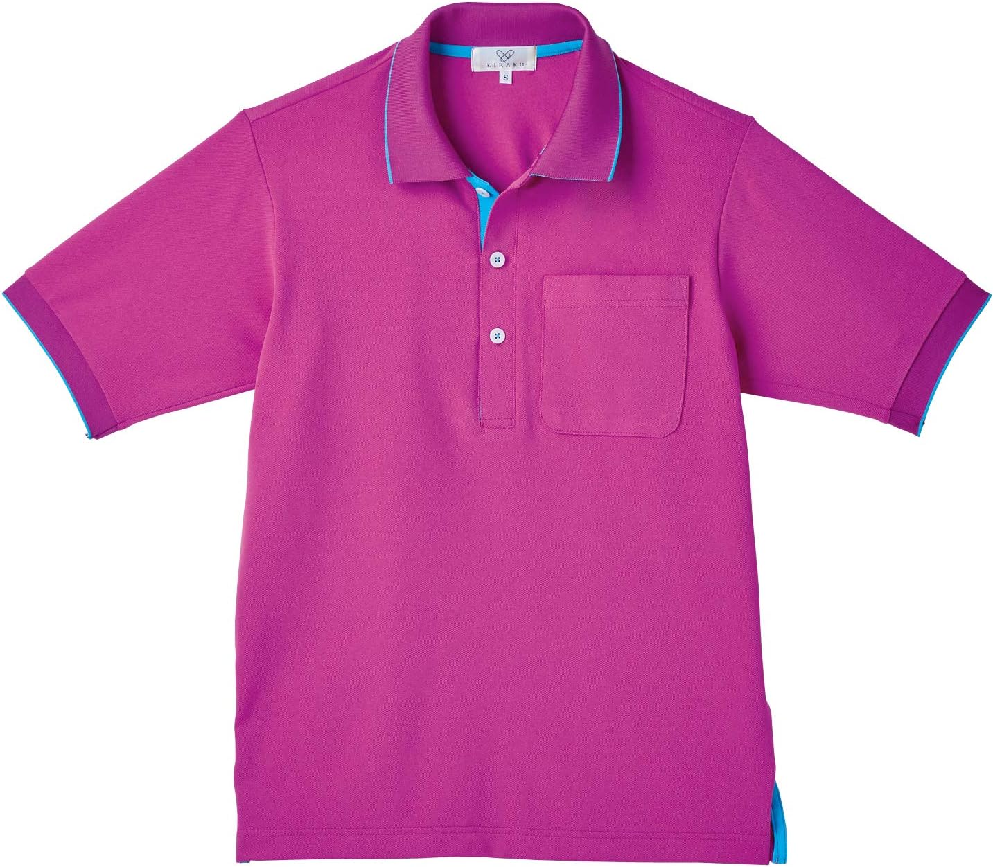 

Футболка-поло Kiraku CR172 Pop, меняющая цвет, милая, унисекс, пике, для кормящих мам, синий/розовый