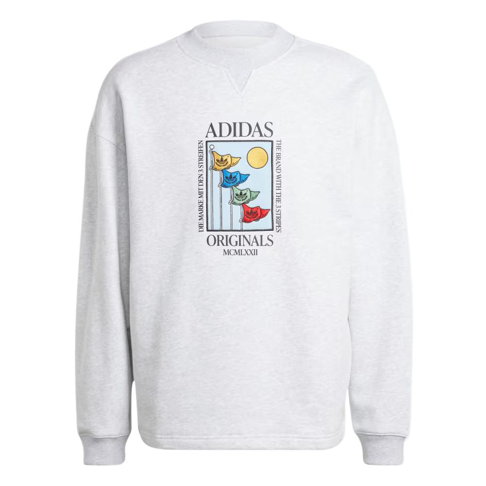 Crew Adidas Originals, светло-серый — фото 3