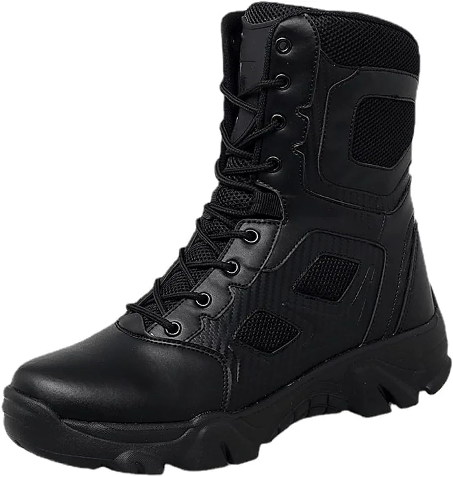 

Мужские тактические военные ботинки, повседневная обувь, кожаные армейские ботинки, мотоциклетные ботинки, боевые ботинки на щиколотку Suwequest