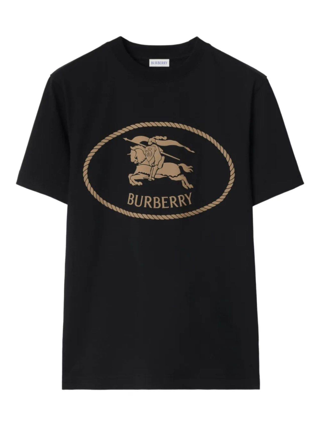 

Burberry Knight-stamp cotton Футболка, черный