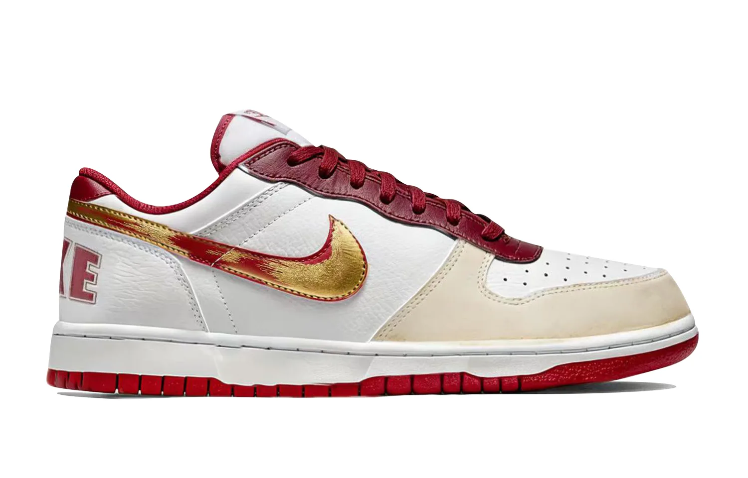 Nike Кроссовки для скейтбординга мужские Big Coverage Cushioning Abrasion Resistant Low top белые красные — фото 4