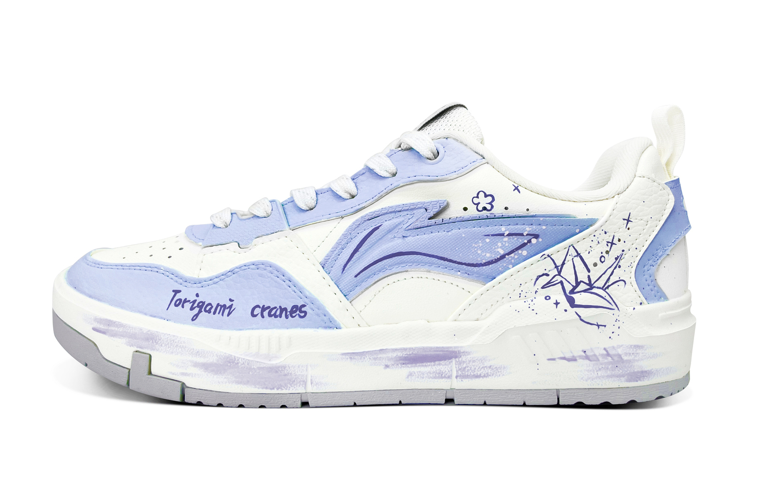 

Yuan Chu нескользящие, износостойкие, дышащие низкие кроссовки для скейтбординга мужские LINING, светло-фиолетовый