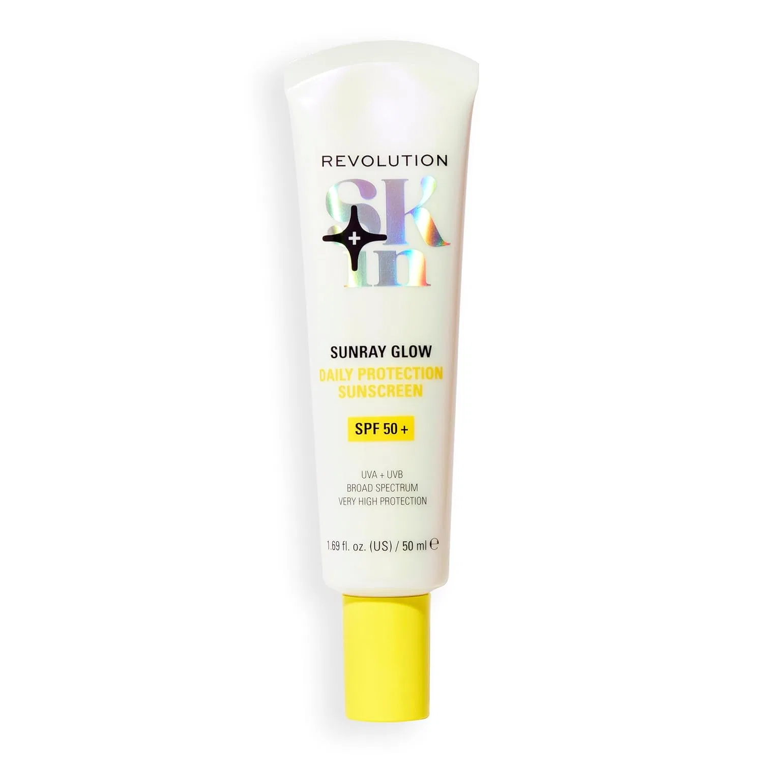 Дневной солнцезащитный крем Revolution Skin Sunray Glow SPF 50+ с витамином С, 50 мл Revolution Skincare London, Klar