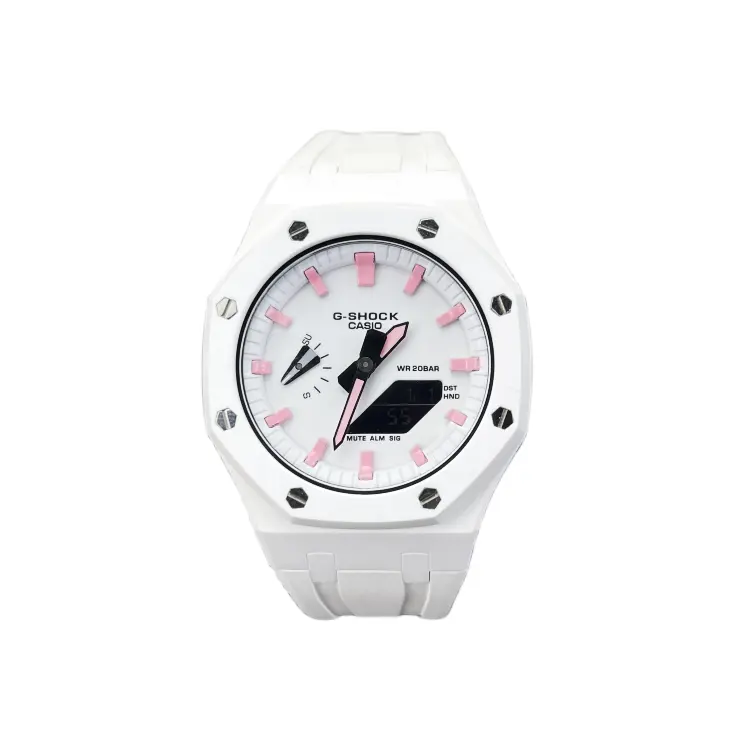 

CASIO Ретрофлит серия кварцевый механизм фторэластомерный ремешок часы унисекс белый циферблат