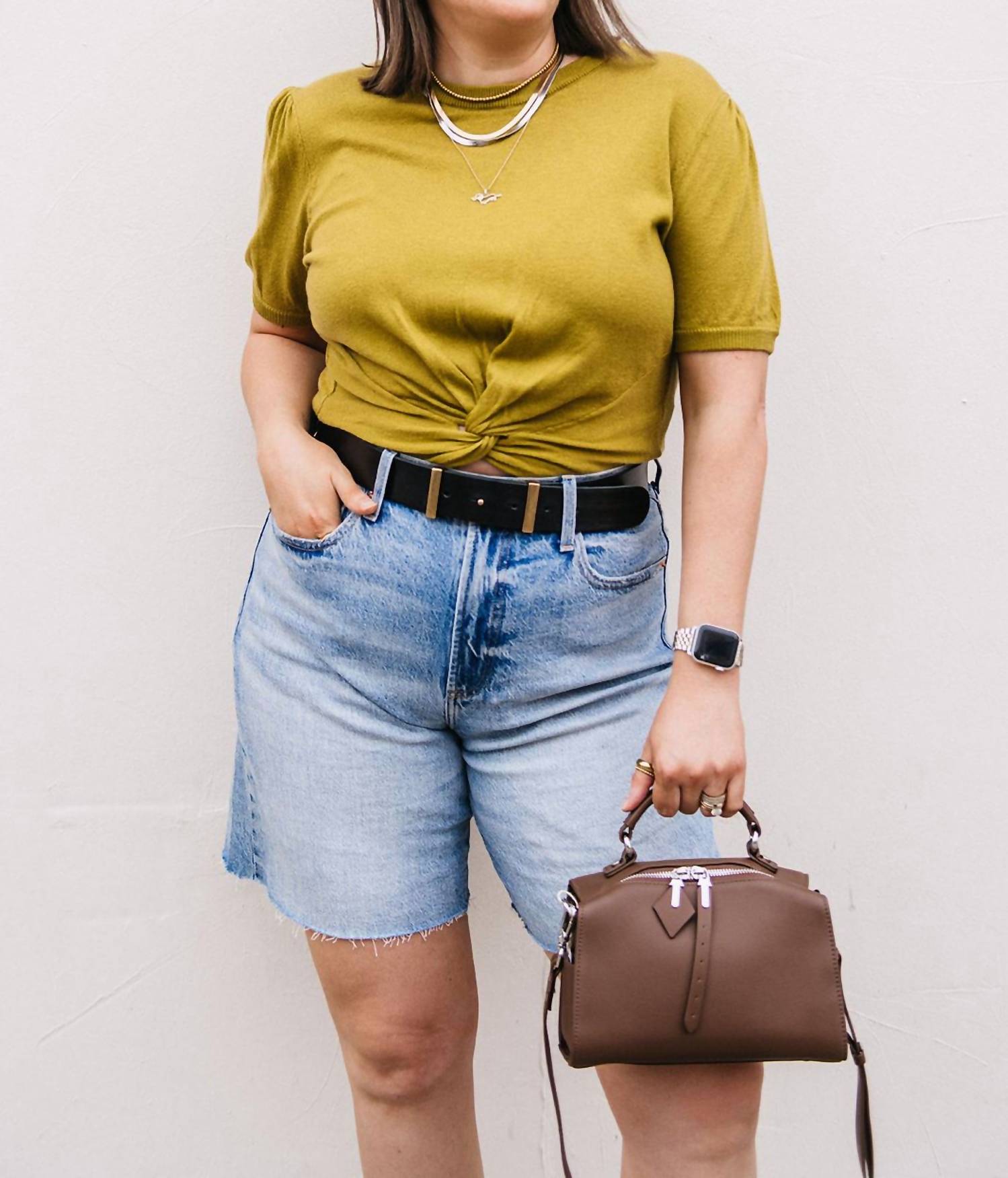 

Футболка с перекрученным передом, фисташковый цвет Heartloom, Pistachio