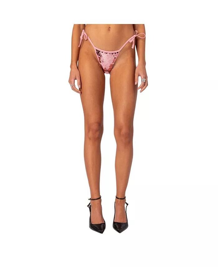 

Женские плавки бикини Lilly с пайетками Edikted, розовый