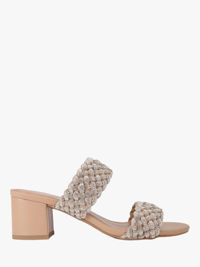 Сандалии с ремешком, украшенным витыми камнями Carvela, Beige