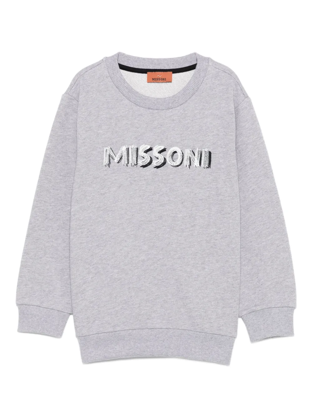 

Толстовка с вышитым логотипом Missoni Kids, серый