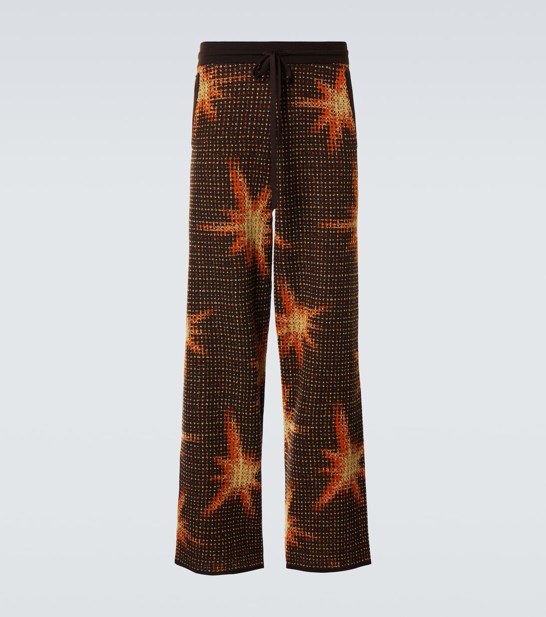 

Спортивные брюки из шерстяной смеси с принтом Dries Van Noten, темно-коричневый
