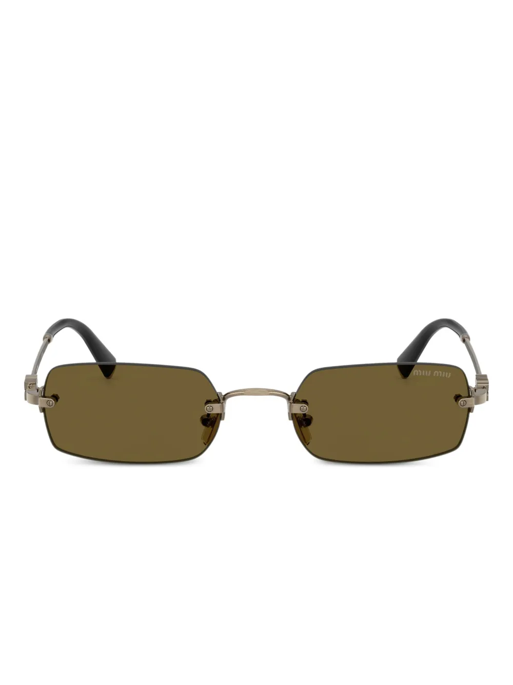 

Солнцезащитные очки в прямоугольной оправе Miu Miu, золотистый