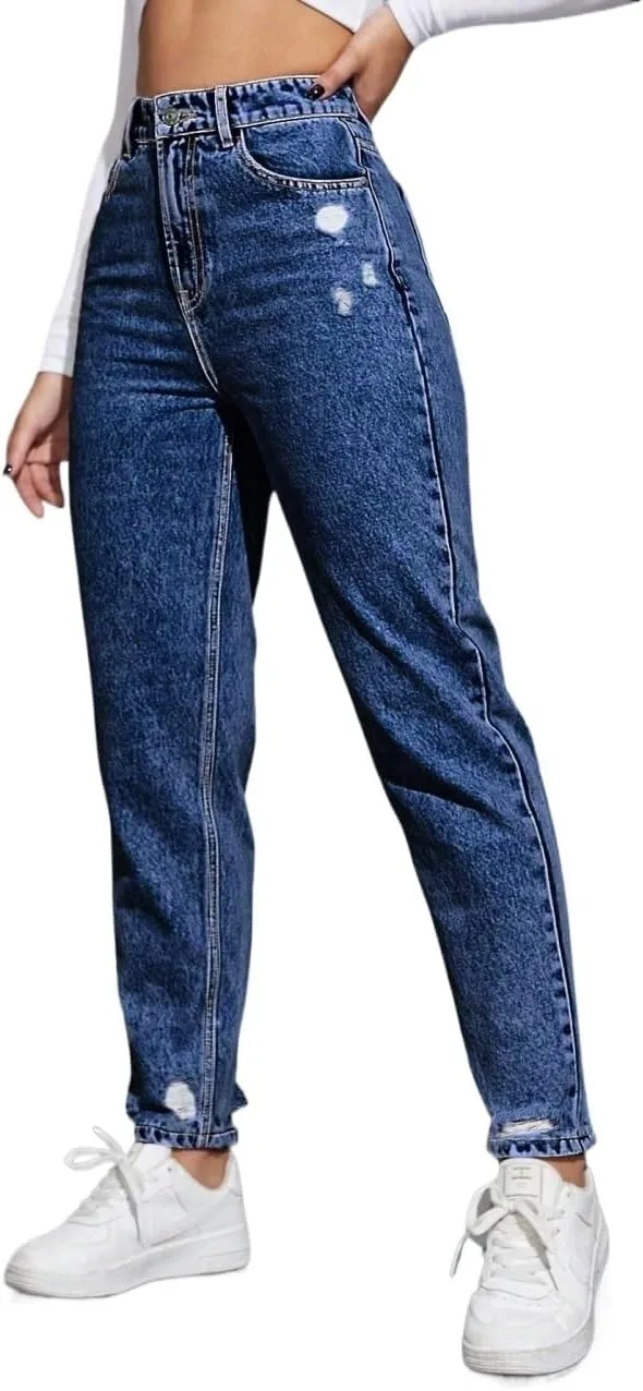 Женские классические джинсы свободного кроя Generic, Dark Wash