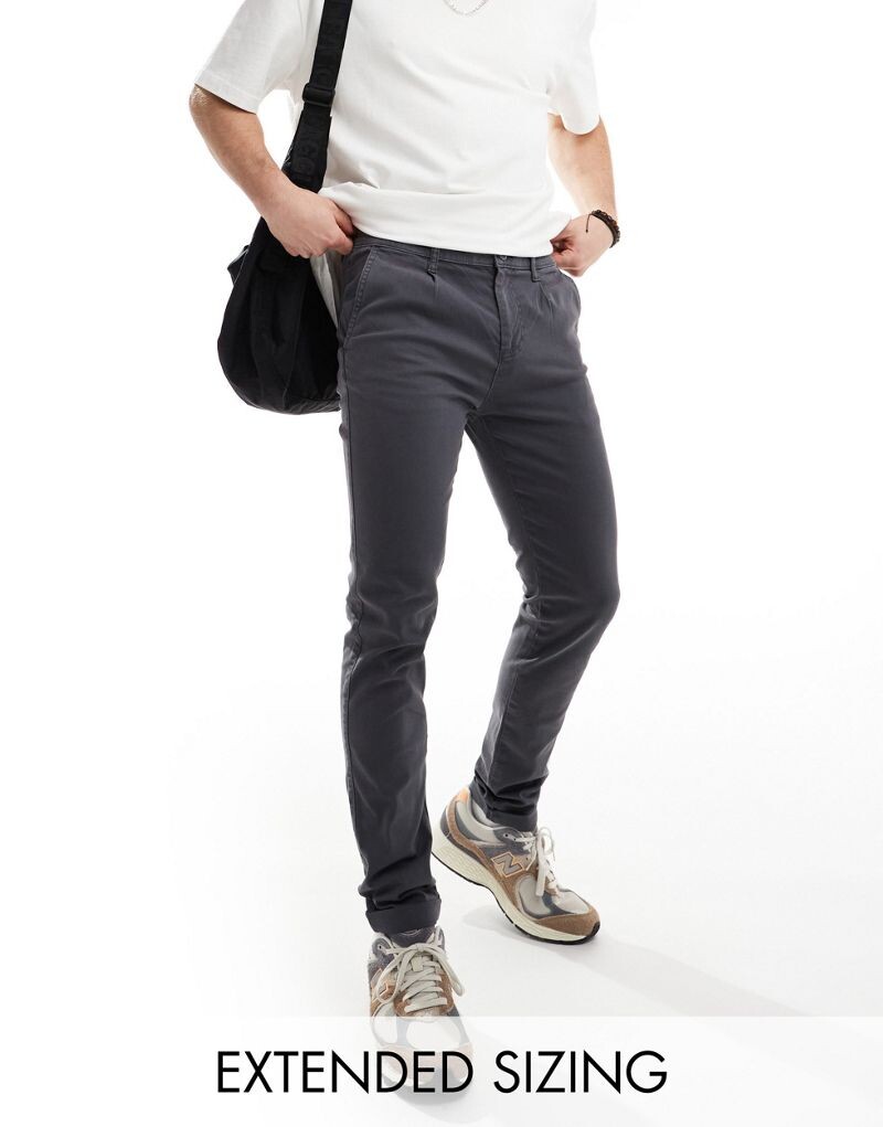 

Темно-серые чиносы скинни ASOS DESIGN