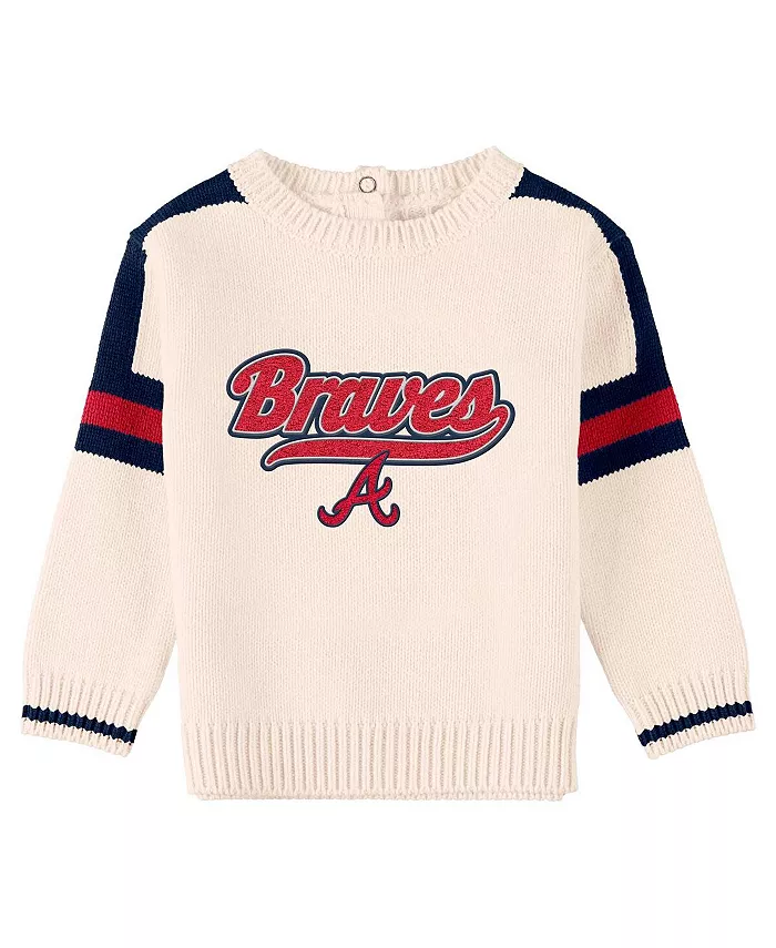 Детская толстовка Atlanta Braves кремового цвета для мальчиков и девочек WEAR by Erin Andrews — фото 3