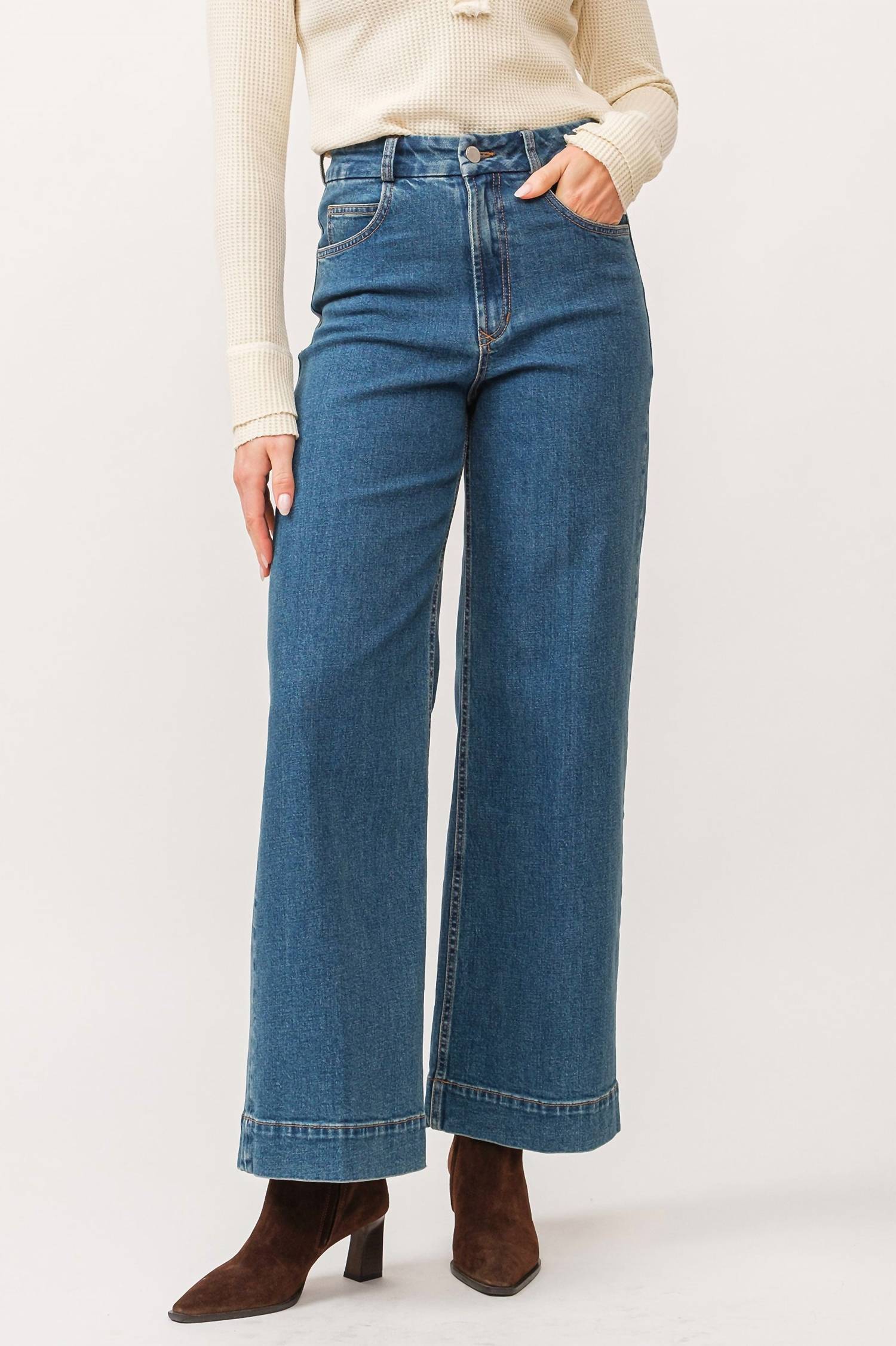 

Джинсы с высокой посадкой Audrey в цвете Bluenote DEAR JOHN DENIM
