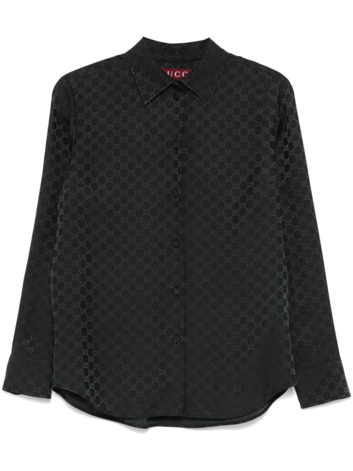

Gucci жаккардовая рубашка с логотипом GG, черный