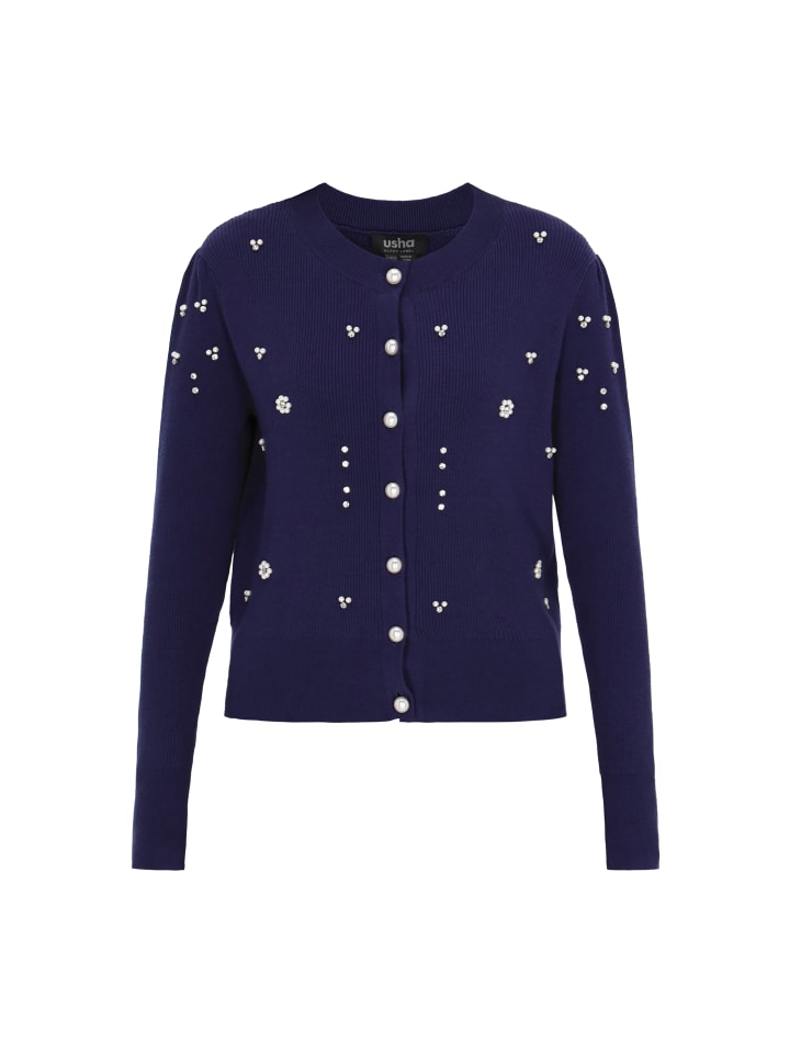 

Usha BLACK LABEL Женский кардиган темно-синего цвета