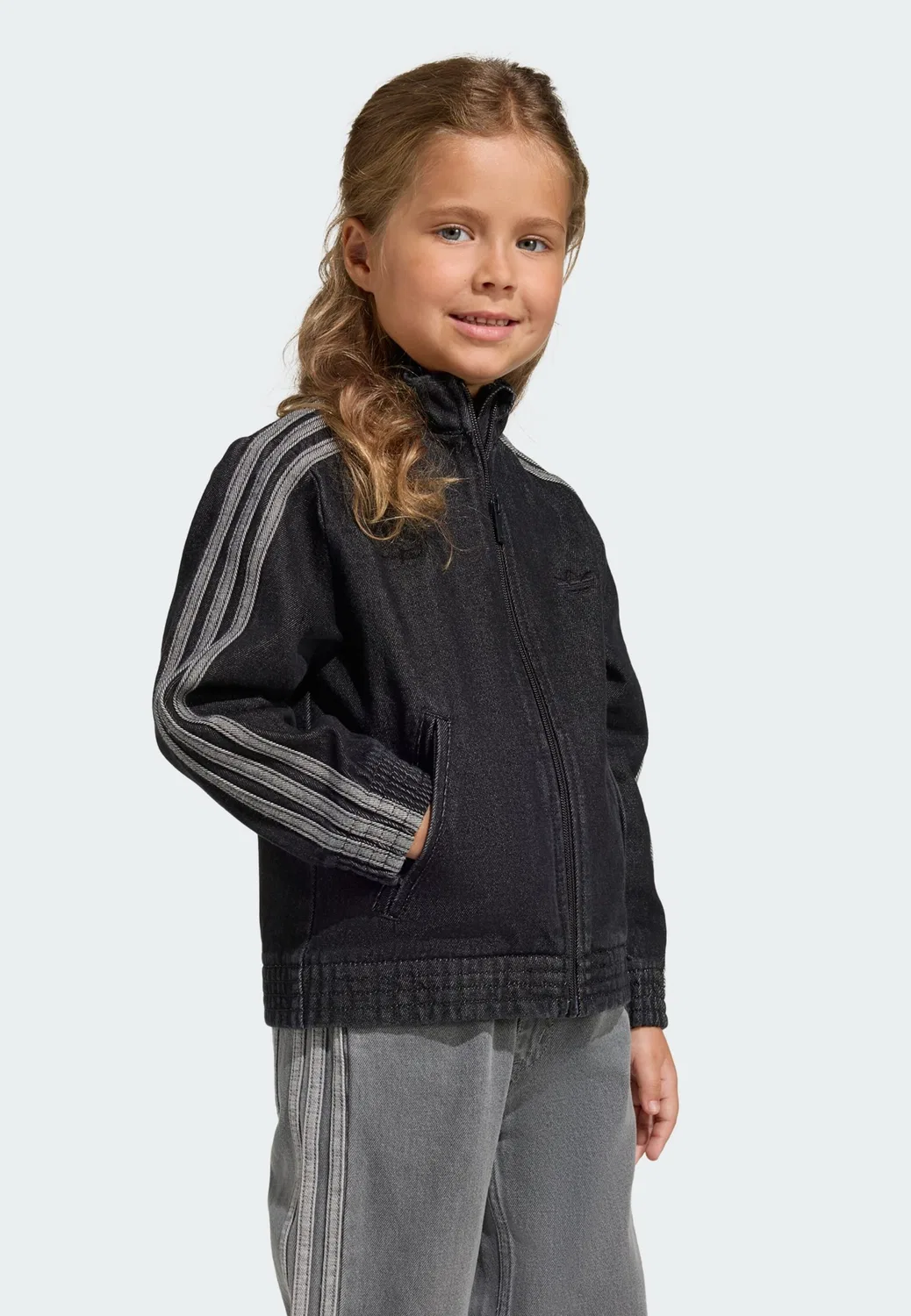 Куртка Adidas Originals Between-Season Firebird из черного денима — фото 2