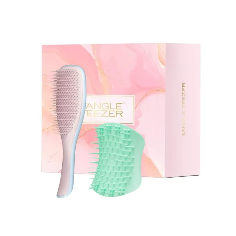 Расческа Princess Comb портативная и легкая для укладки, удобное расчесывание без спутывания Tangle Teezer, Agile Butter Pudding+Mint Green — фото 2