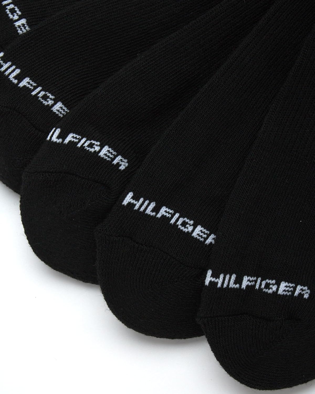 Мужские носки Tommy Hilfiger Crew Socks - 12 пар носков из хлопковой смеси Performance Cushion Crew Socks - дышащие спортивные носки для мужчин, Pure Black — фото 4