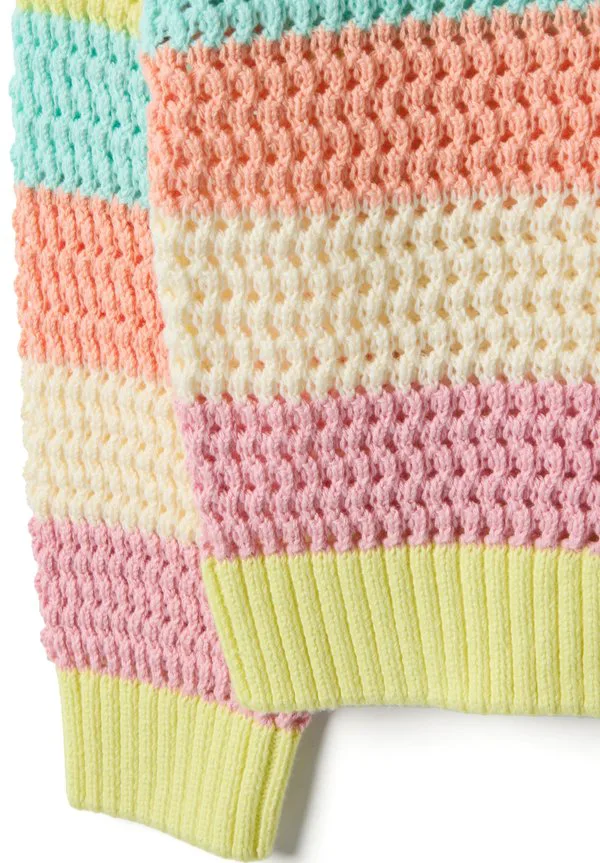 Джемпер в полоску стандартного кроя Ovs, Yellow/Pink — фото 4