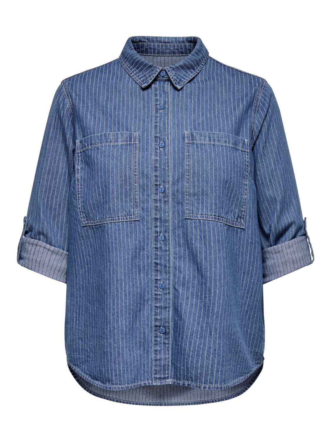 

ONLY Carmakoma Блузка 'CARYasmin' в синем, светло-голубом цвете