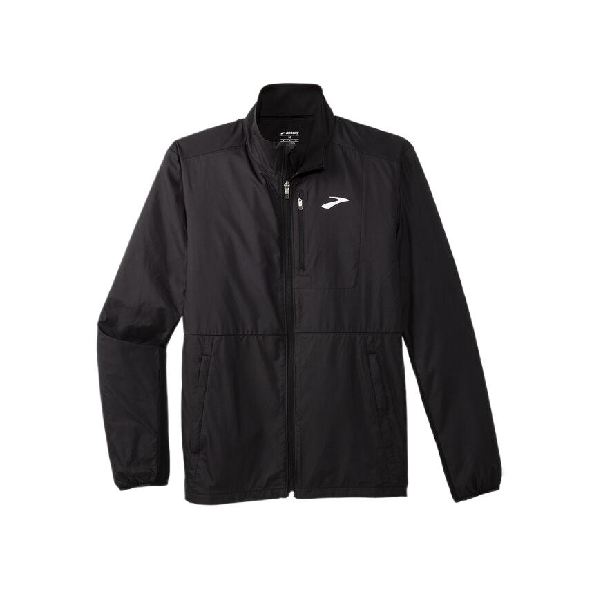 

Brooks Мужская куртка, черный, с воротником-стойкой, средней жесткости, другие