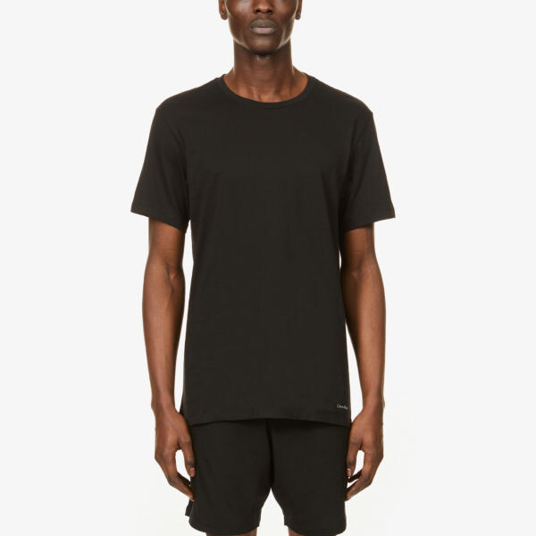 

Комплект из трех футболок из хлопкового трикотажа Calvin Klein, черный