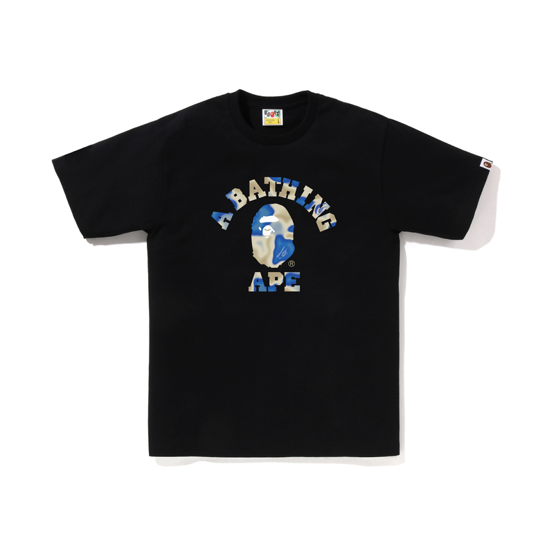 

Футболка Bape Liquid Camo College A BATHING APE, Black Pink BKT
