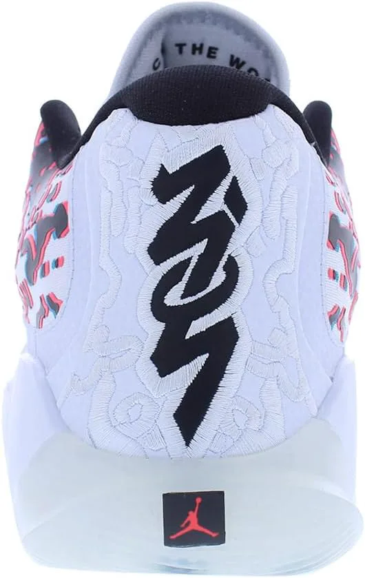 Мужские кроссовки Jordan Zion 3 (DR0675-106, белый/университетский красный/цементно-серый) Nike, серый/черный/малиновый/синий/белый — фото 3