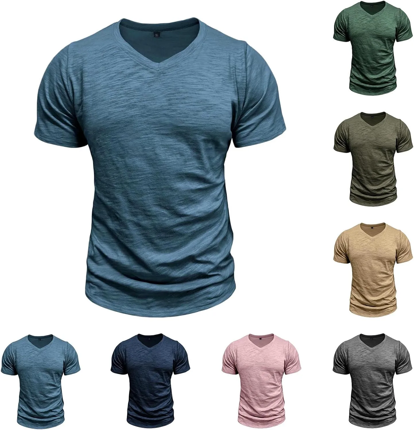 

Мужская футболка с V-образным вырезом, летняя, легкая Lmdudan