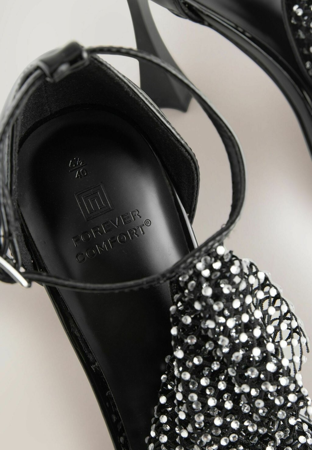 Босоножки на высоком каблуке REGULAR FIT FOREVER COMFORT JEWEL TASSEL SQUARE TOE Next, черный — фото 3