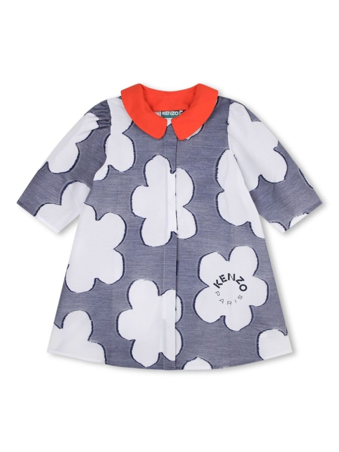 

Kenzo Kids платье с цветочным принтом, синий