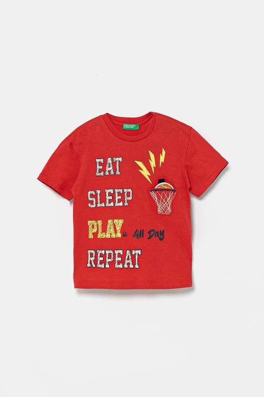 

Хлопковая футболка United Colors Of Benetton, красный