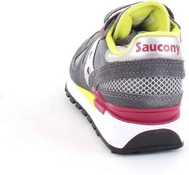 Кроссовки Saucony Shadow серого цвета с розовыми деталями, британский размер: — фото 3