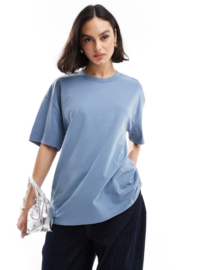 

Голубая футболка оверсайз ASOS DESIGN