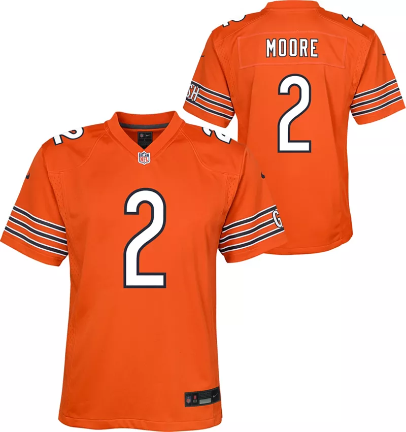 

Nike Youth Chicago Bears DJ. Альтернативная оранжевая игровая майка Мура # 2