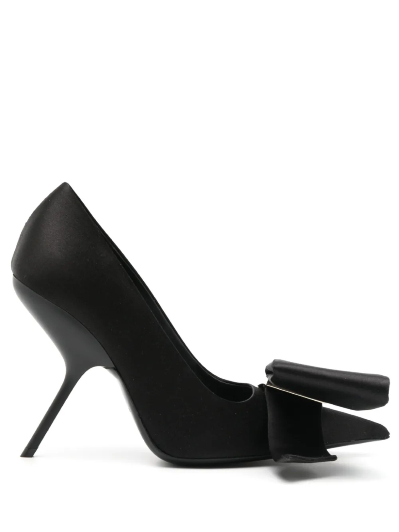Атласные туфли с бантом Ferragamo, черный