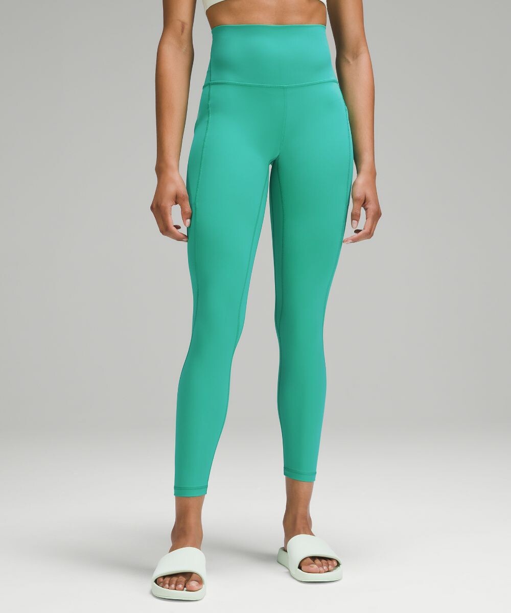 

Леггинсы Align с высокой посадкой и карманами Lululemon, зеленый