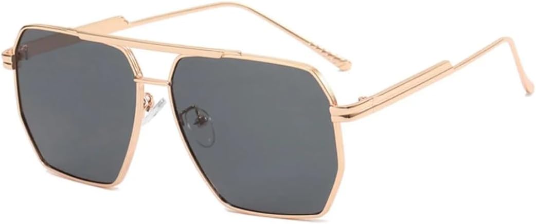 

Большие солнцезащитные очки для женщин и мужчин, роскошные винтажные солнцезащитные очки в мужской оправе, черные солнцезащитные очки-щитки с защитой от УФ-излучения UV400 SZVVBKK, Gold Gray