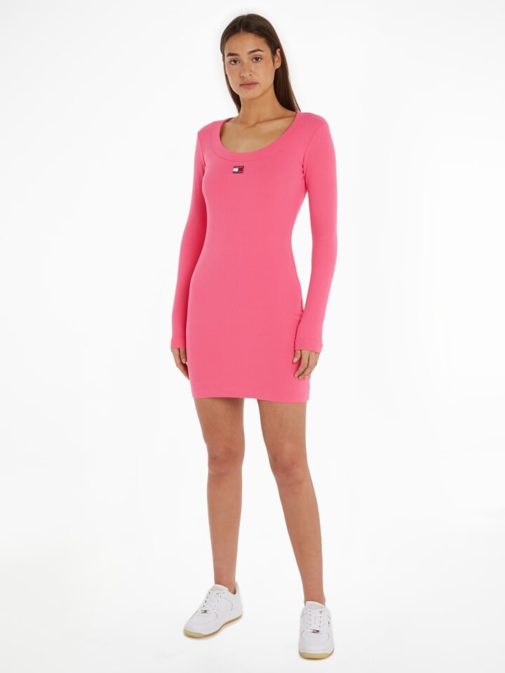 

Короткое платье TOMMY JEANS Strickkleid, розовый