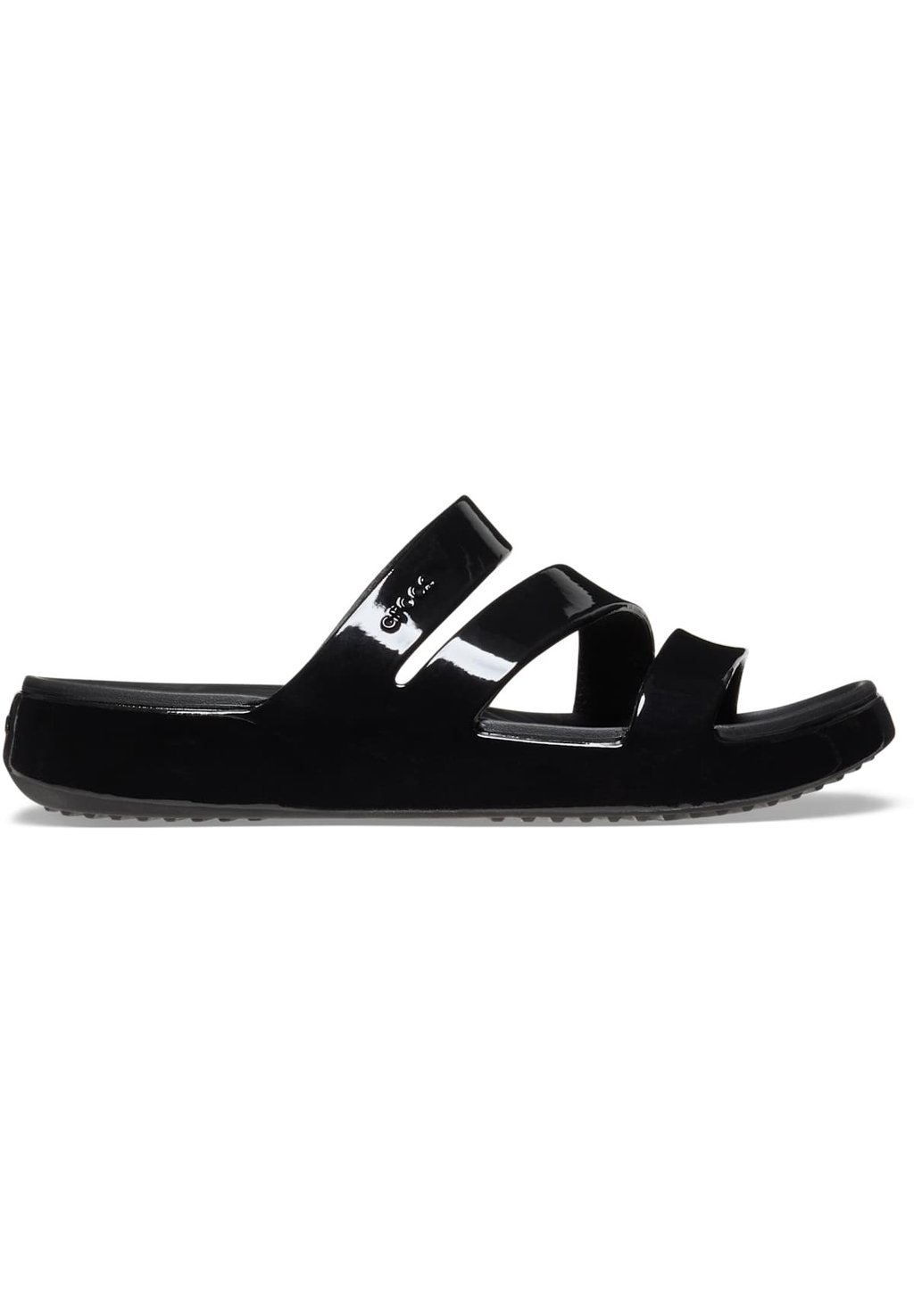 Сандалии GETAWAY PATENT STRAPPY Crocs, металлик черный