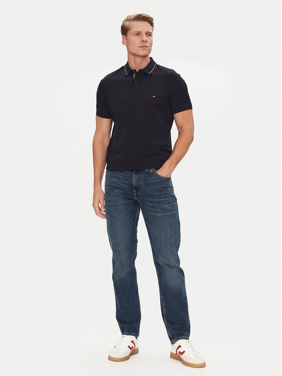 Рубашка поло стандартный крой Placket Interest MW0MW38459 Tommy Hilfiger, синий — фото 2