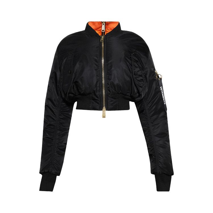 

Куртка Vetements Fitted Double Zip Bomber Jacket, Black