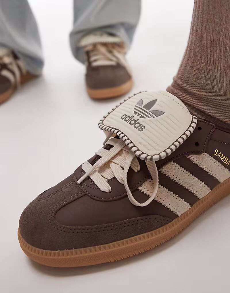 Кроссовки Adidas Originals Samba LT с отделкой крючком коричневого цвета - эксклюзивно для ASOS — фото 2